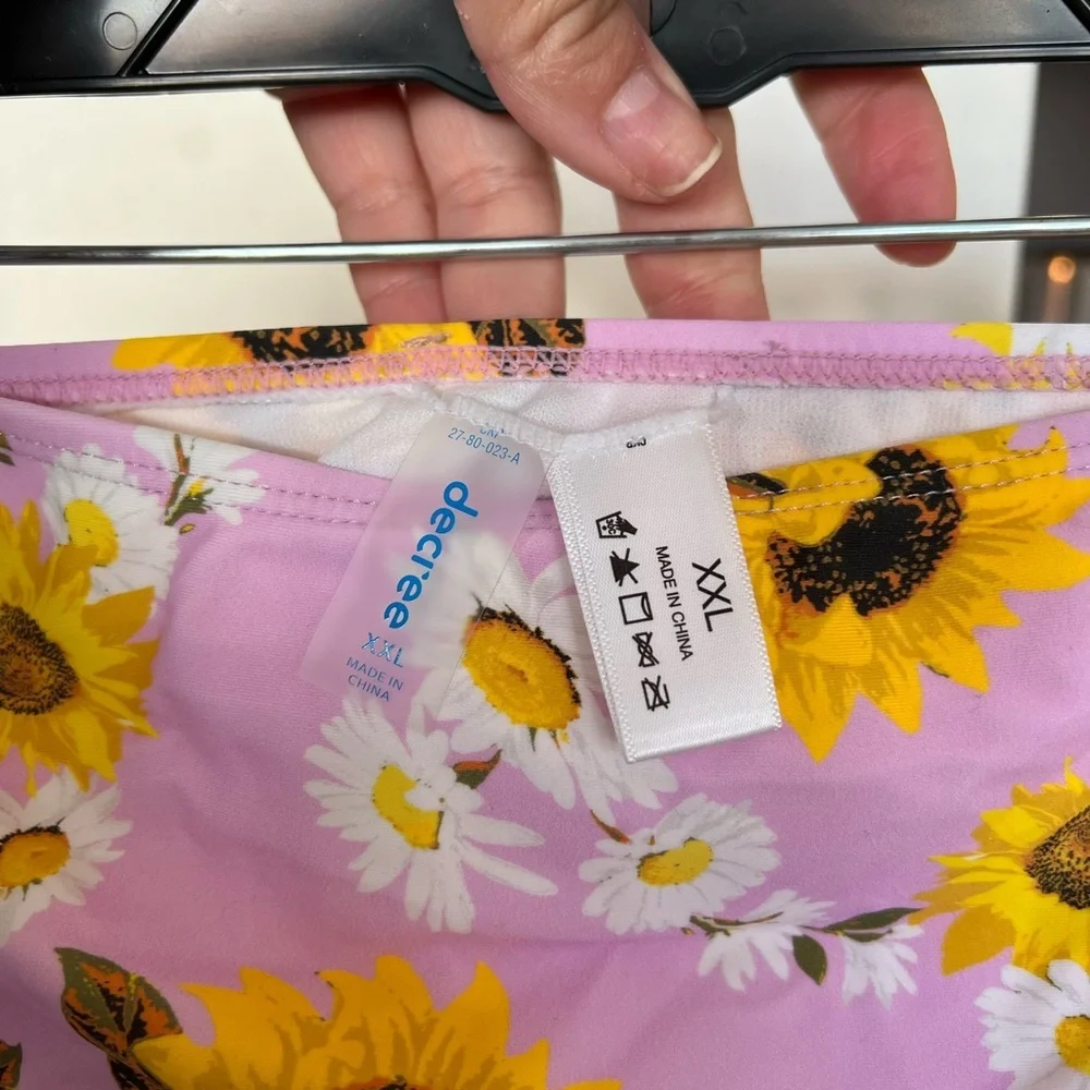 Decree Pink Daisy Swim Bottom sz XXL - Picture 4 of 4